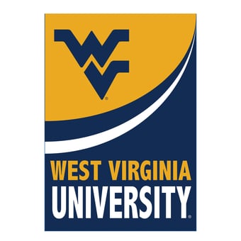 "West Virginia Mountaineers 12.5"" x 28"" Color Wave Double-Sided Burlap Garden Flag"