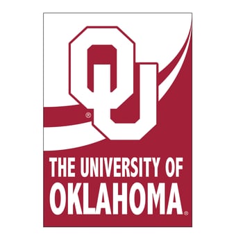 "Oklahoma Sooners 12.5"" x 28"" Color Wave Double-Sided Burlap Garden Flag"