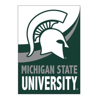"Michigan State Spartans 12.5"" x 28"" Color Wave Double-Sided Burlap Garden Flag"