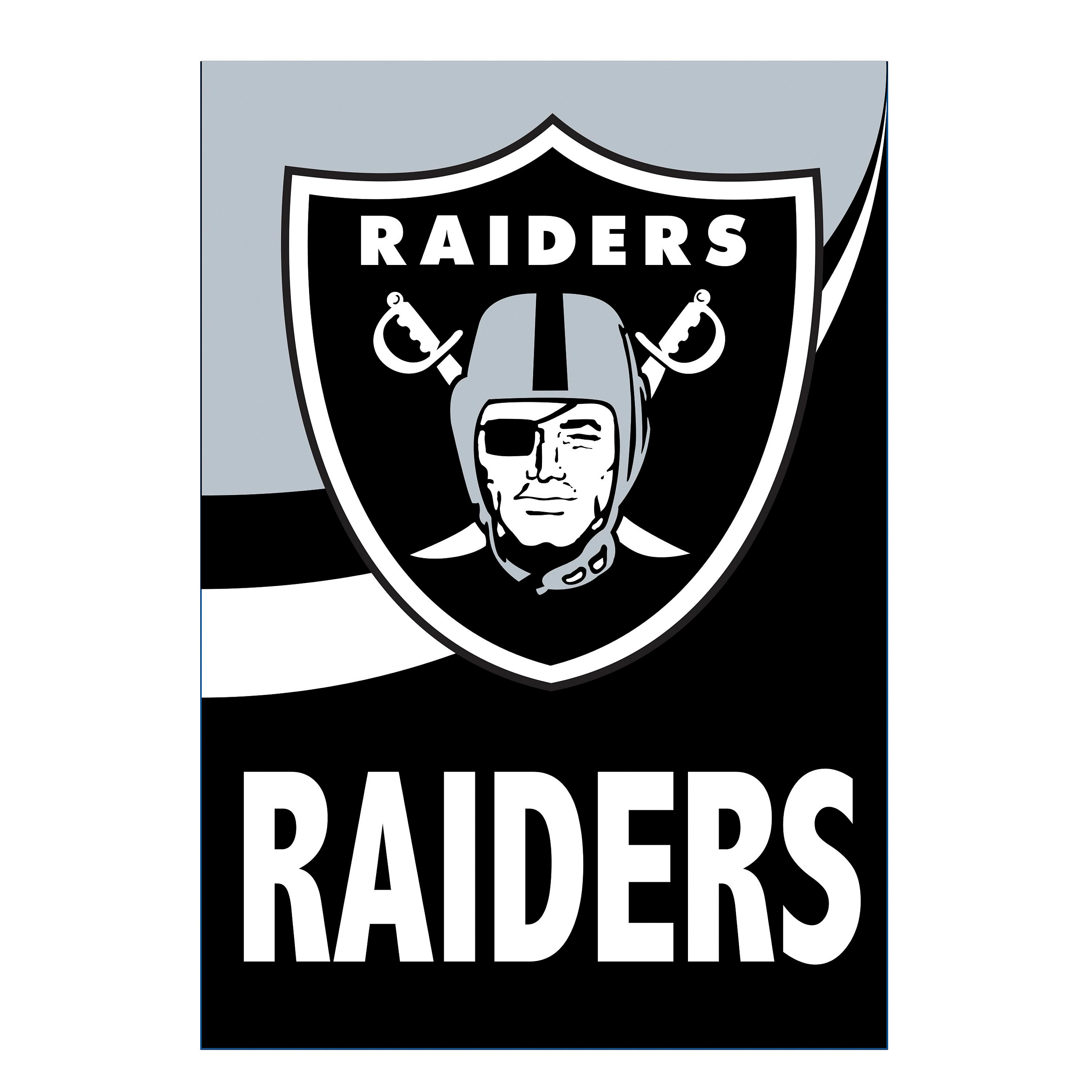 Las Vegas Raiders 12.5" x 28" Color Wave Double-Sided Burlap Garden Flag