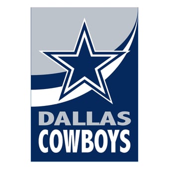"Dallas Cowboys 12.5"" x 28"" Color Wave Double-Sided Burlap Garden Flag"