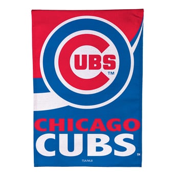 "Chicago Cubs 29"" x 43"" Color Wave Double-Sided Burlap House Flag"