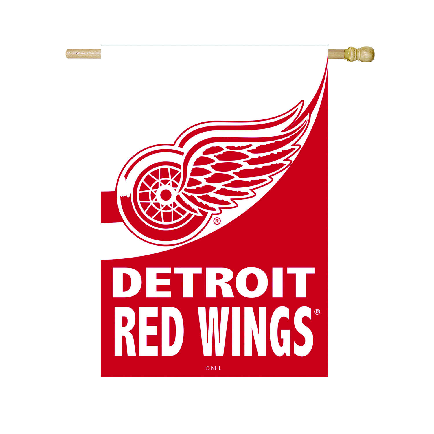 Detroit Red Wings 29" x 43" Color Wave Double-Sided Burlap House Flag