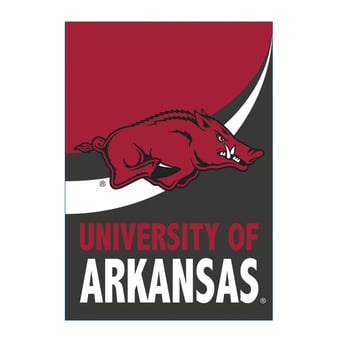 "Arkansas Razorbacks 29"" x 43"" Color Wave Double-Sided Burlap House Flag"