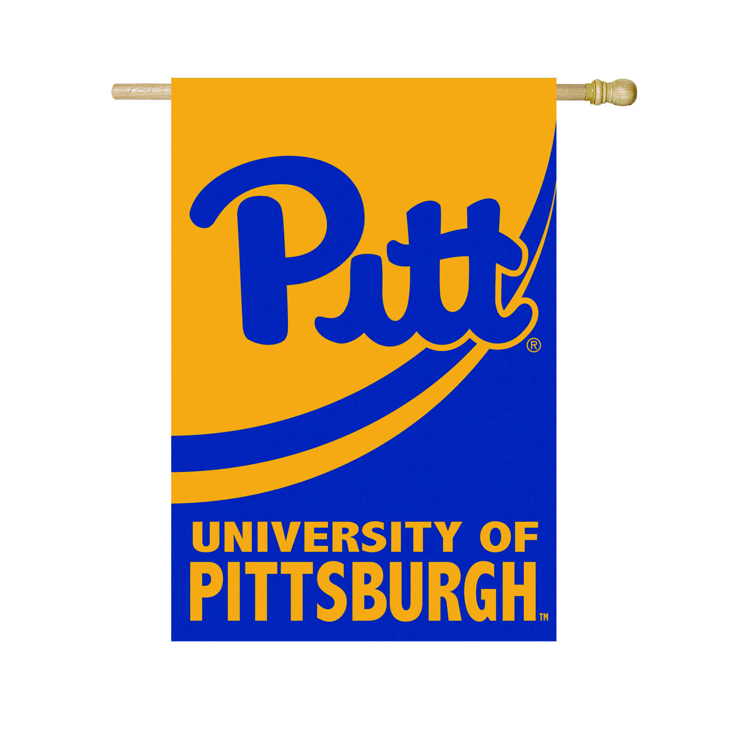 Pitt Panthers 29" x 43" Color Wave Double-Sided Burlap House Flag