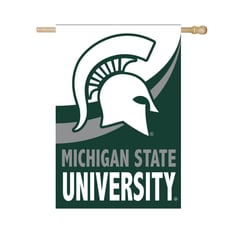 Michigan State Spartans 29" x 43" Color Wave Double-Sided Burlap House Flag