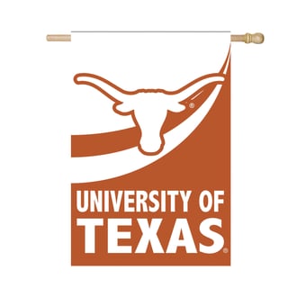 "Texas Longhorns 29"" x 43"" Color Wave Double-Sided Burlap House Flag"