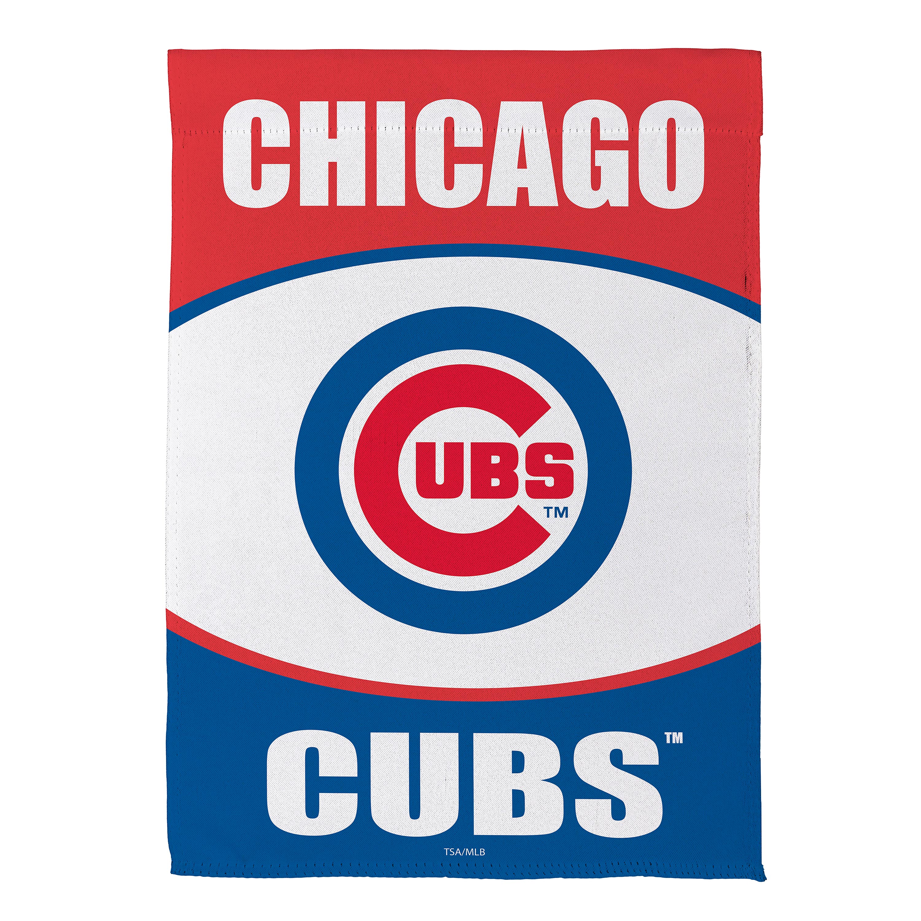 Chicago Cubs 12.5" x 28" Scoped Logo Double-Sided Suede Garden Flag