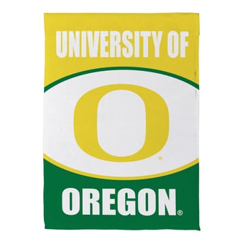 "Oregon Ducks 12.5"" x 28"" Scoped Logo Double-Sided Suede Garden Flag"