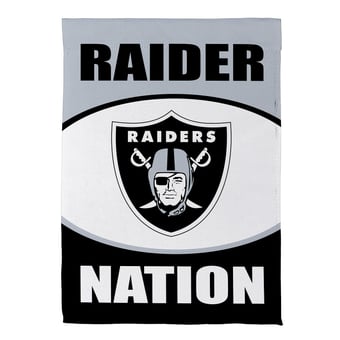 "Las Vegas Raiders 12.5"" x 28"" Scoped Logo Double-Sided Suede Garden Flag"