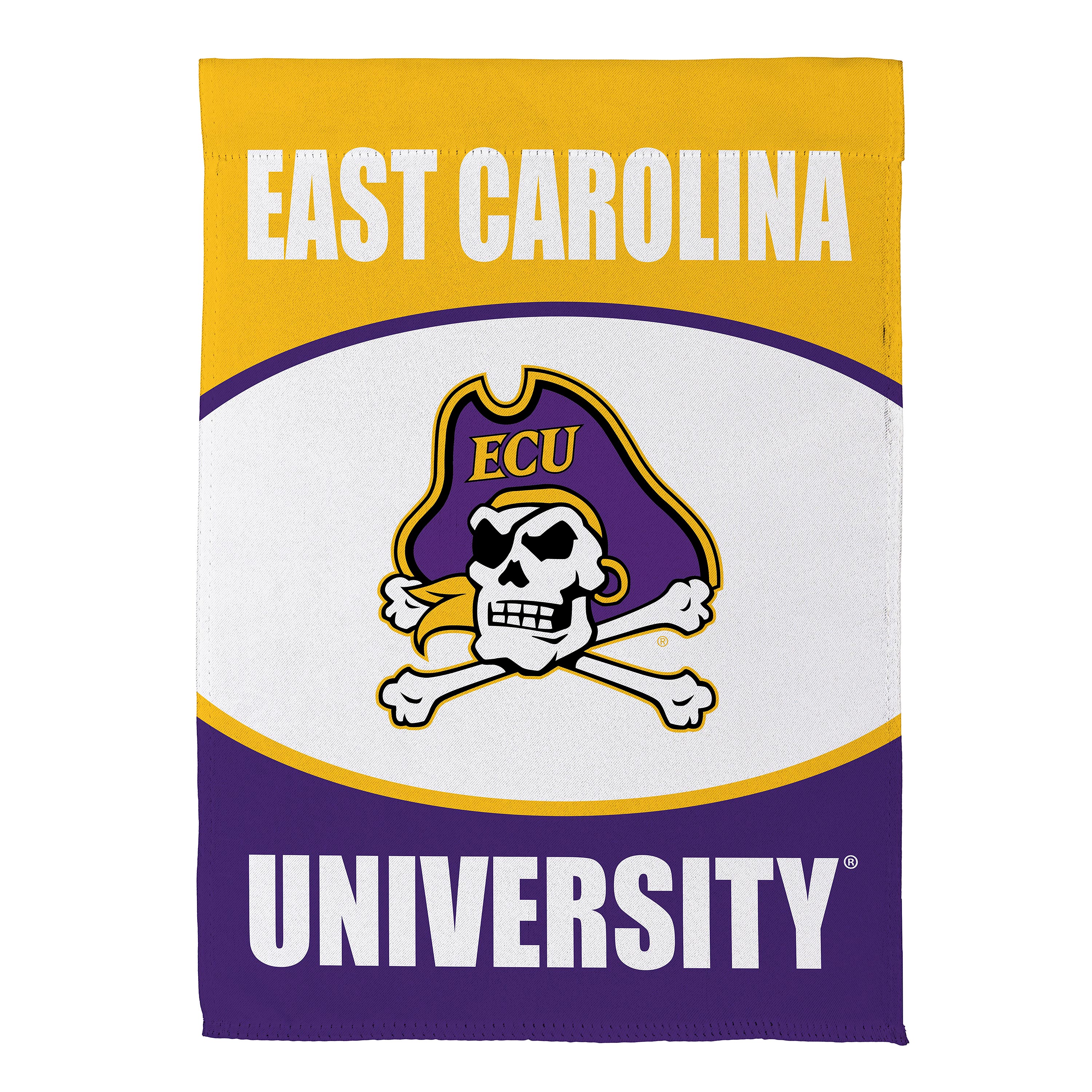 ECU Pirates 12.5" x 28" Scoped Logo Double-Sided Suede Garden Flag