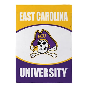 ECU Pirates 12.5" x 28" Scoped Logo Double-Sided Suede Garden Flag
