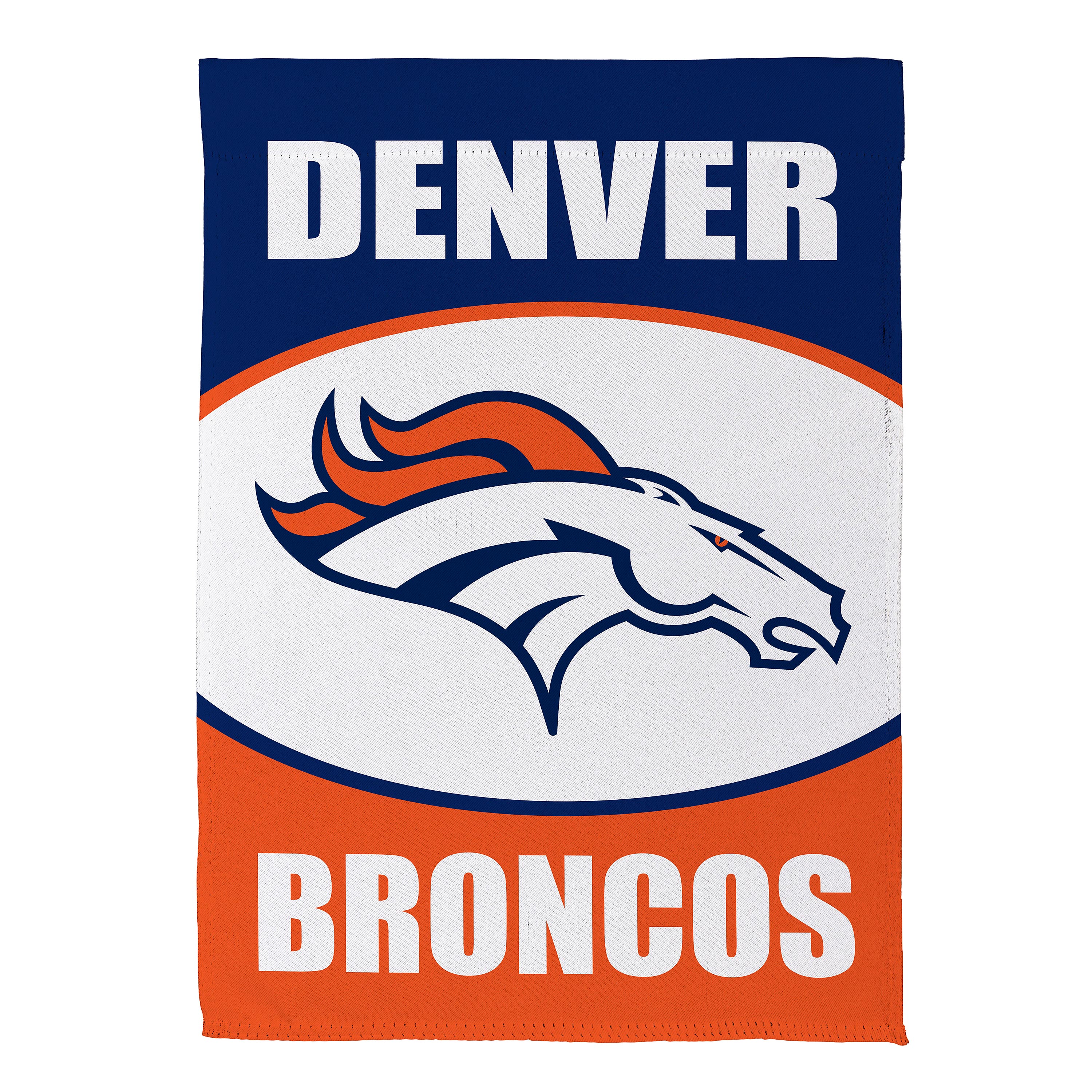 Denver Broncos 12.5" x 28" Scoped Logo Double-Sided Suede Garden Flag