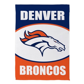 Denver Broncos 12.5" x 28" Scoped Logo Double-Sided Suede Garden Flag