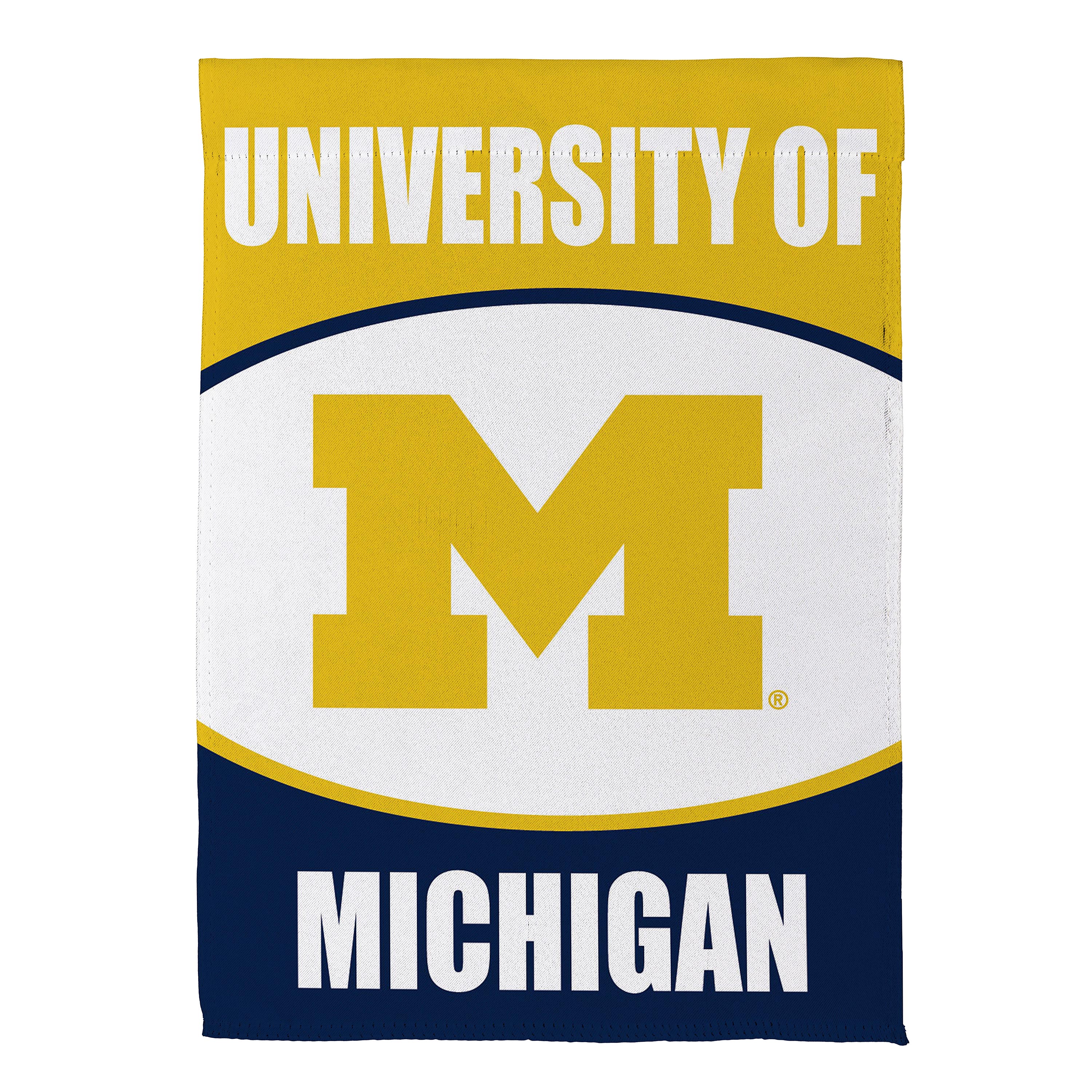 Michigan Wolverines 12.5" x 28" Scoped Logo Double-Sided Suede Garden Flag