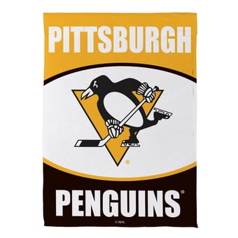 "Pittsburgh Penguins 12.5"" x 28"" Scoped Logo Double-Sided Suede Garden Flag"