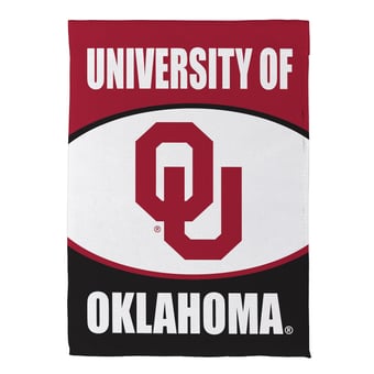 Oklahoma Sooners 12.5" x 28" Scoped Logo Double-Sided Suede Garden Flag