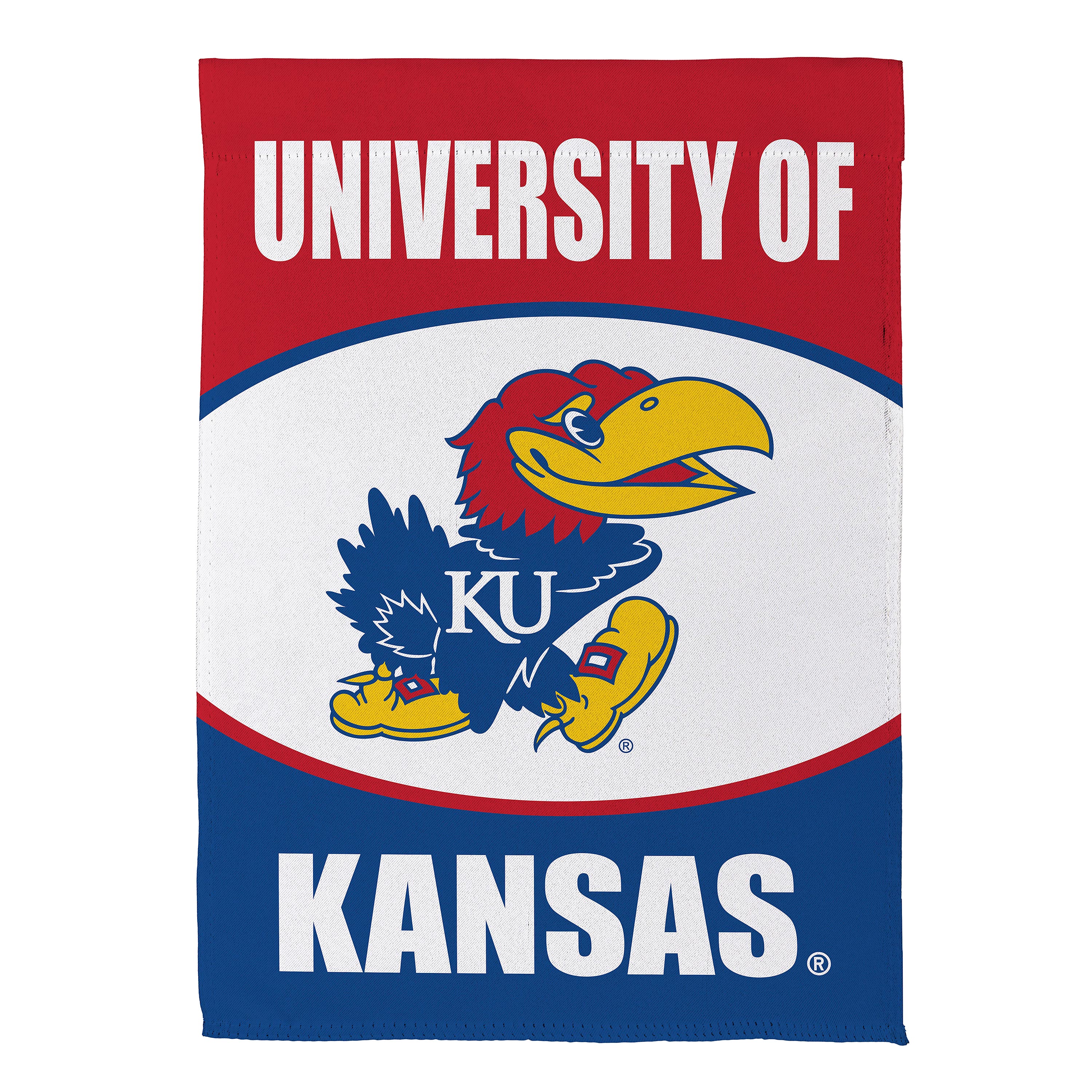 Kansas Jayhawks 12.5" x 28" Scoped Logo Double-Sided Suede Garden Flag