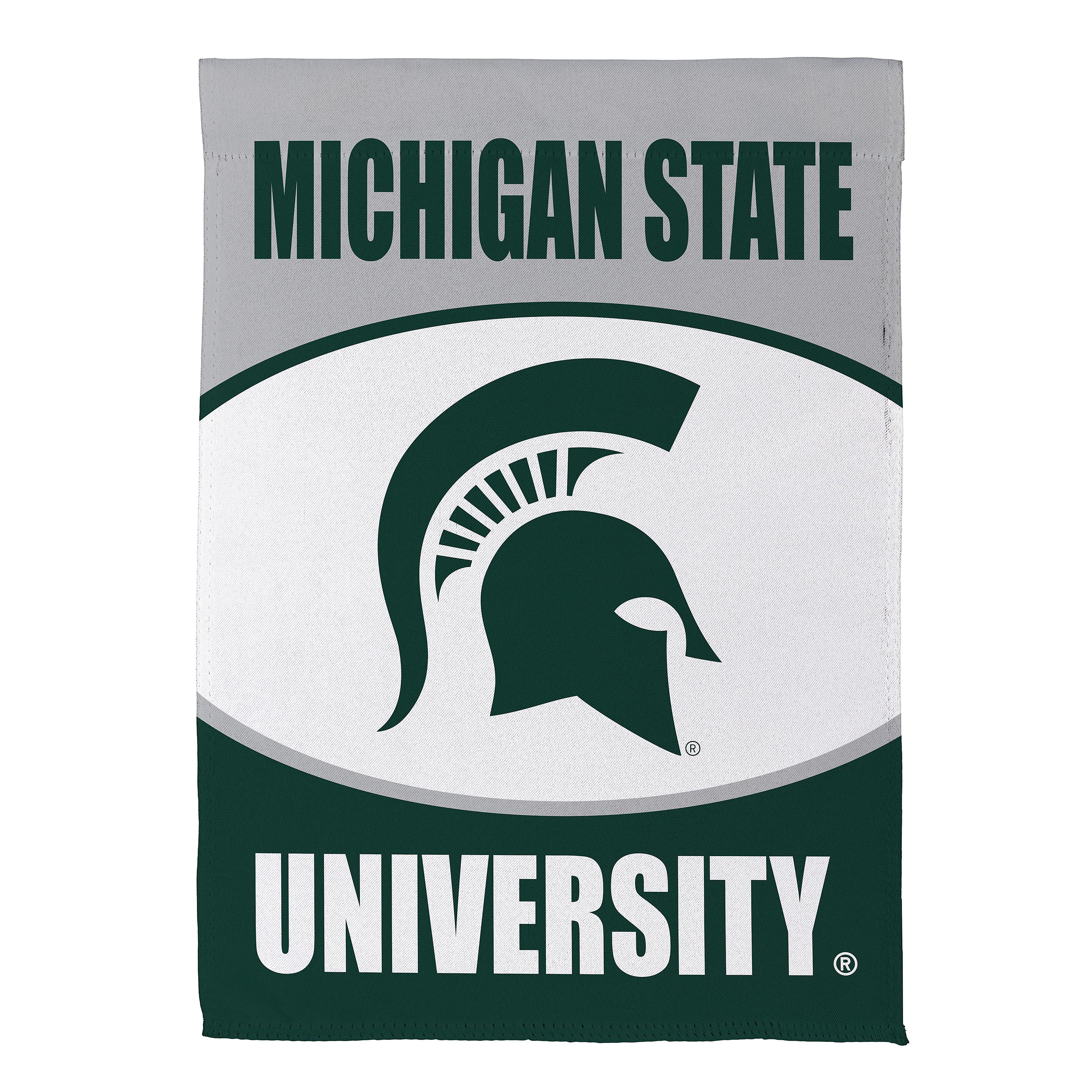 Michigan State Spartans 12.5" x 28" Scoped Logo Double-Sided Suede Garden Flag