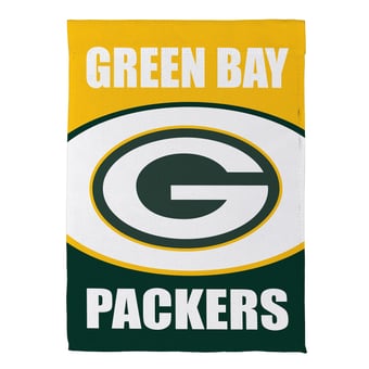 "Green Bay Packers 29"" x 43"" Scoped Logo Double-Sided Suede House Flag"