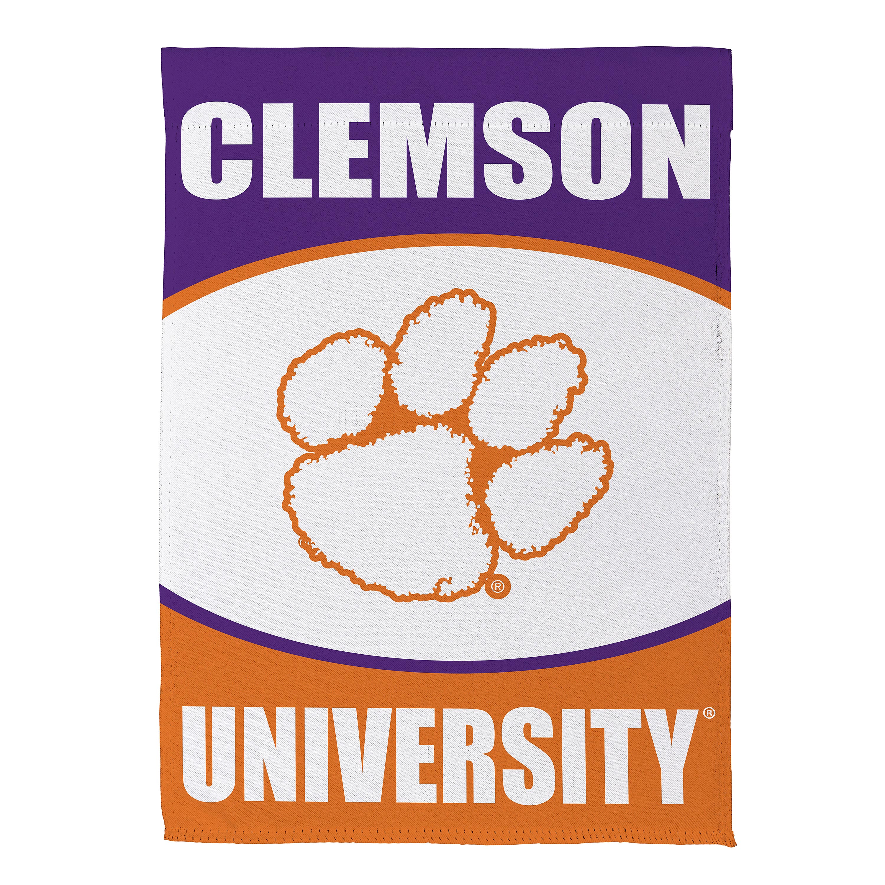Clemson Tigers 29" x 43" Scoped Logo Double-Sided Suede House Flag