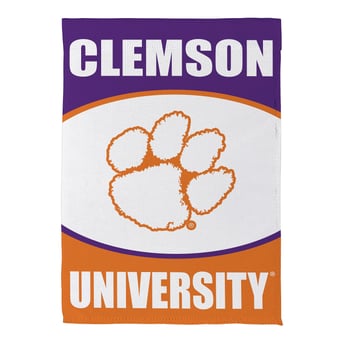 Clemson Tigers 29" x 43" Scoped Logo Double-Sided Suede House Flag