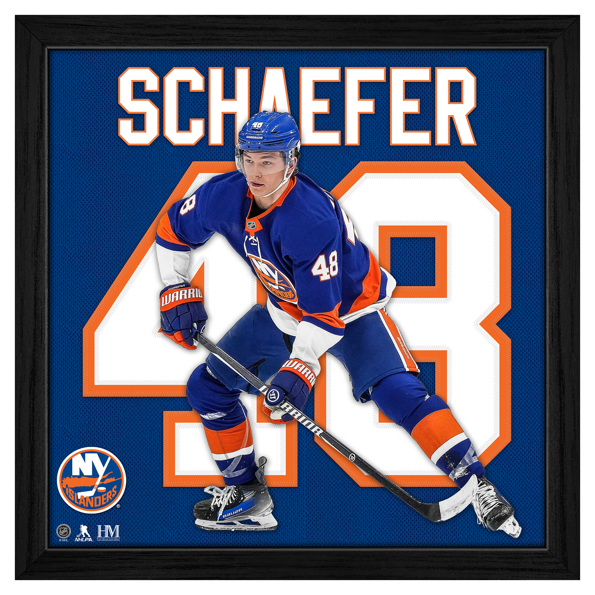 Highland Mint Matthew Schaefer New York Islanders 13" x 13" Impact Jersey Framed Photo
