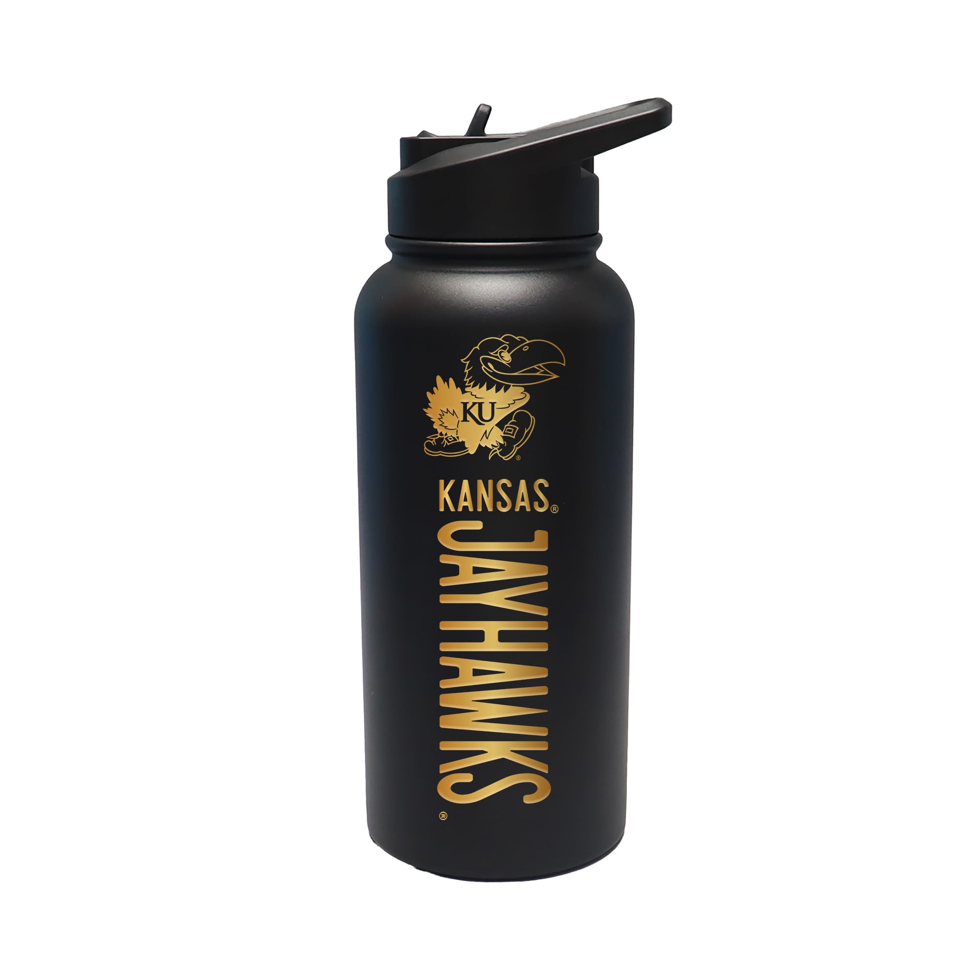 The Memory Company Kansas Jayhawks 32oz. Stainless Steel Gold Lettering Tumbler