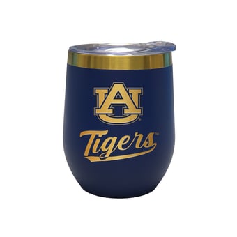 The Memory Company Auburn Tigers 12oz. Stainless Steel Gold Lettering Stemless Wine Tumbler