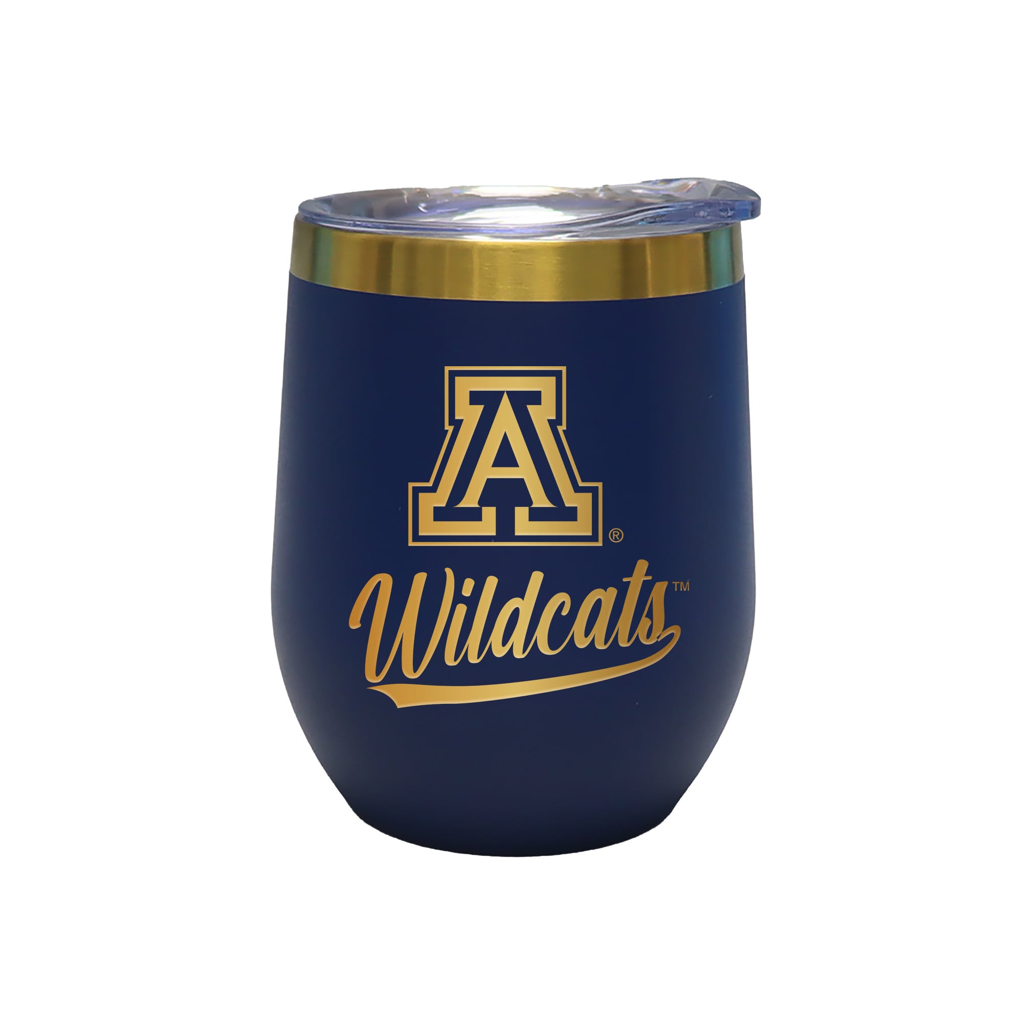 The Memory Company Arizona Wildcats 12oz. Stainless Steel Gold Lettering Stemless Wine Tumbler