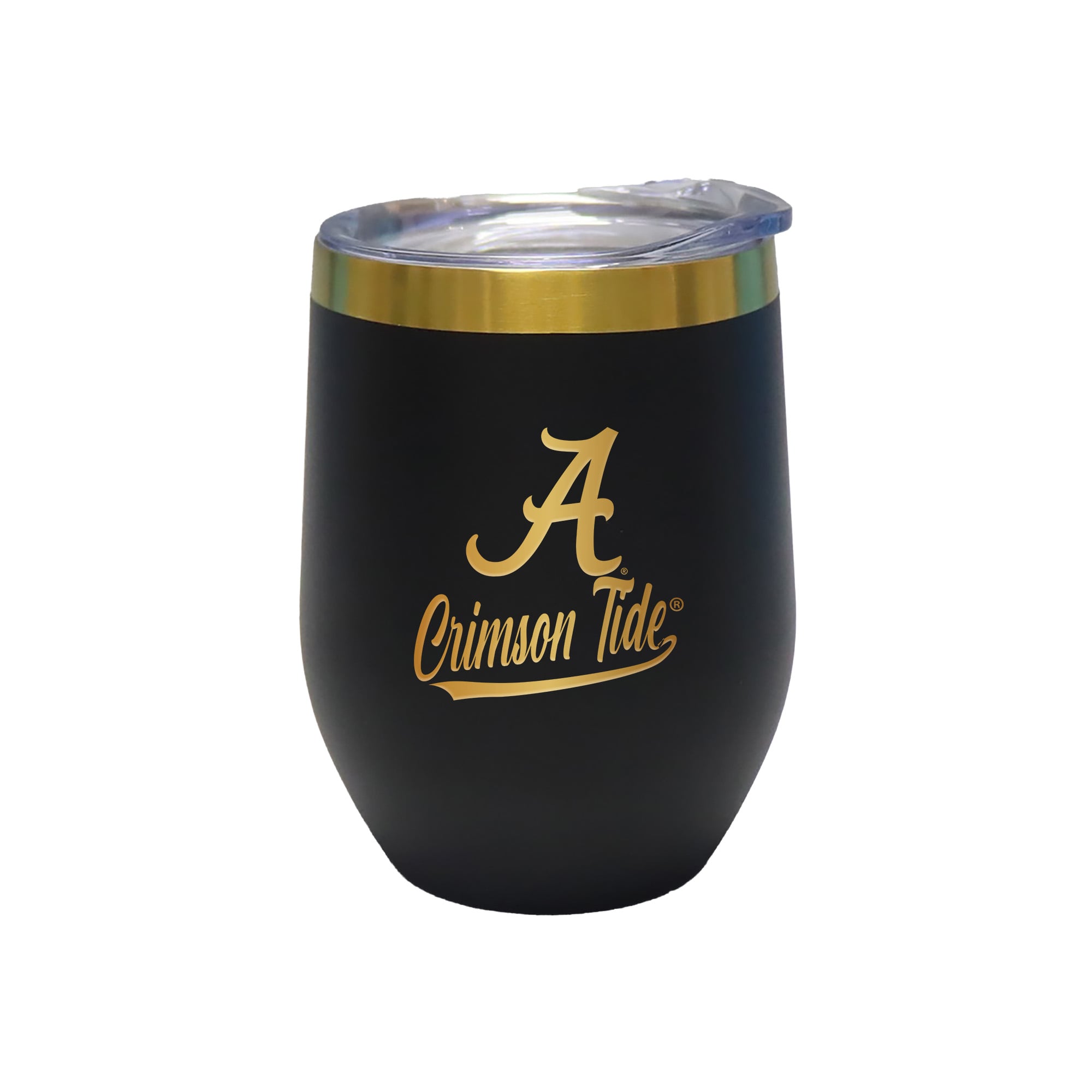 The Memory Company Alabama Crimson Tide 12oz. Stainless Steel Gold Lettering Stemless Wine Tumbler