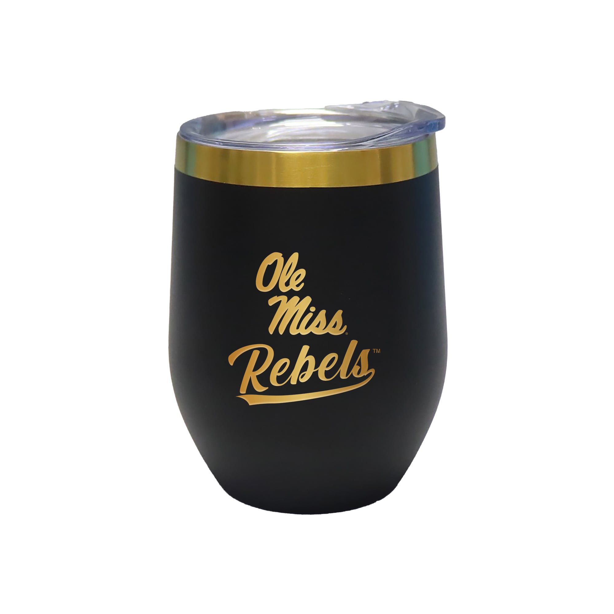 The Memory Company Ole Miss Rebels 12oz. Stainless Steel Gold Lettering Stemless Wine Tumbler