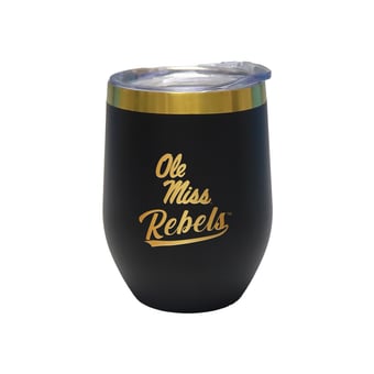 The Memory Company Ole Miss Rebels 12oz. Stainless Steel Gold Lettering Stemless Wine Tumbler
