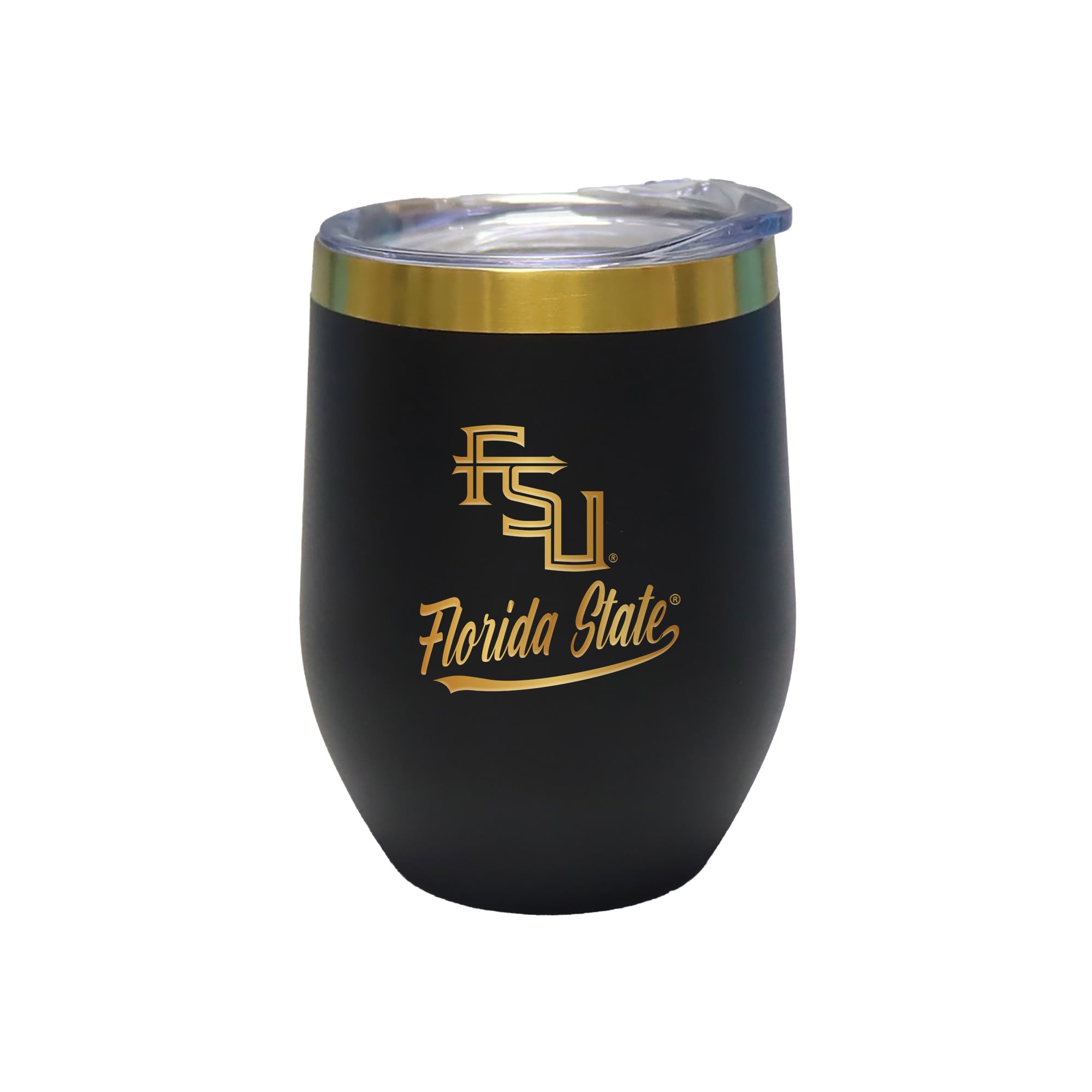 The Memory Company Florida State Seminoles 12oz. Stainless Steel Gold Lettering Stemless Wine Tumbler