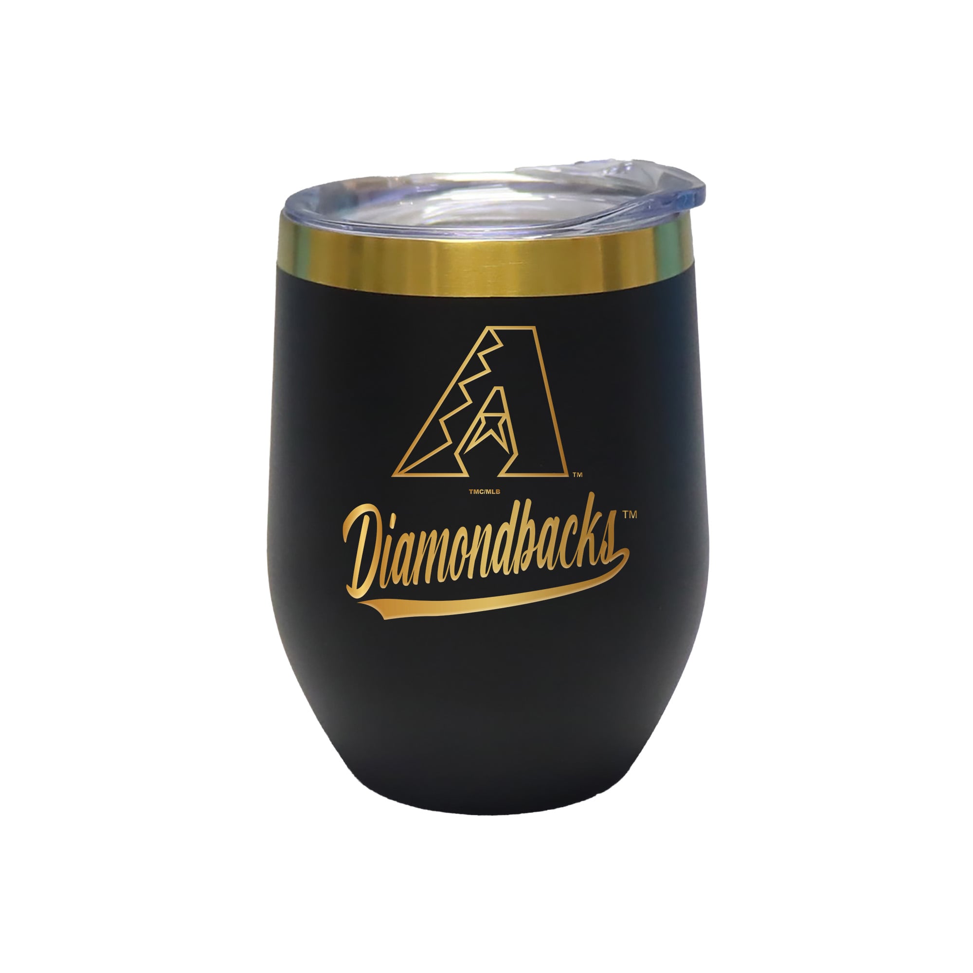 The Memory Company Arizona Diamondbacks 12oz. Stainless Steel Gold Lettering Stemless Wine Tumbler