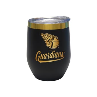 The Memory Company Cleveland Guardians 12oz. Stainless Steel Gold Lettering Stemless Wine Tumbler
