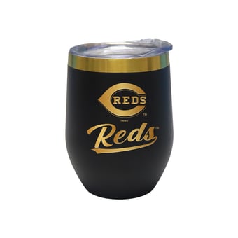 The Memory Company Cincinnati Reds 12oz. Stainless Steel Gold Lettering Stemless Wine Tumbler