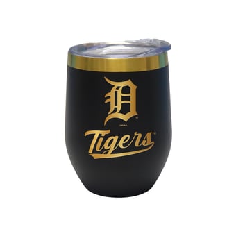 The Memory Company Detroit Tigers 12oz. Stainless Steel Gold Lettering Stemless Wine Tumbler
