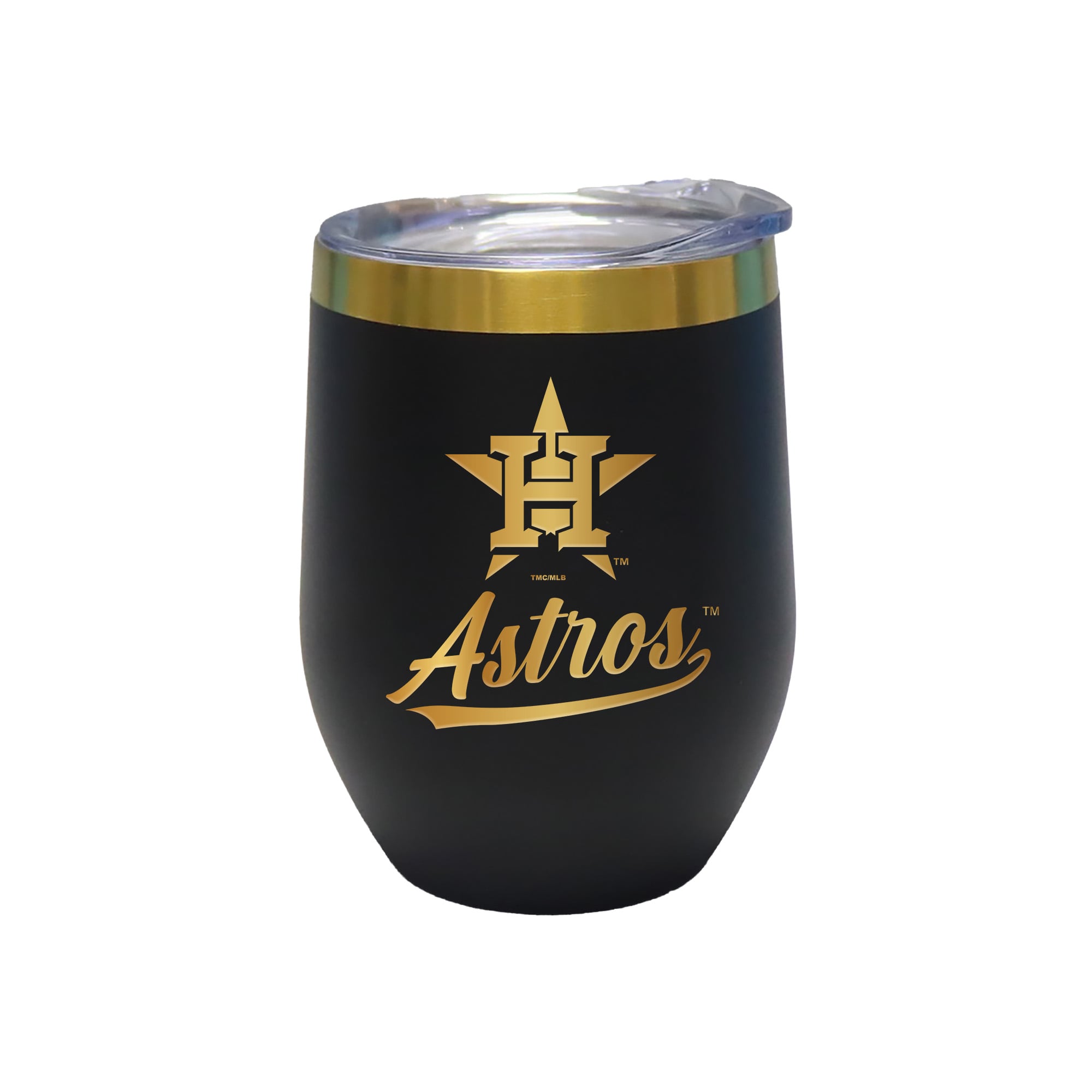 The Memory Company Houston Astros 12oz. Stainless Steel Gold Lettering Stemless Wine Tumbler