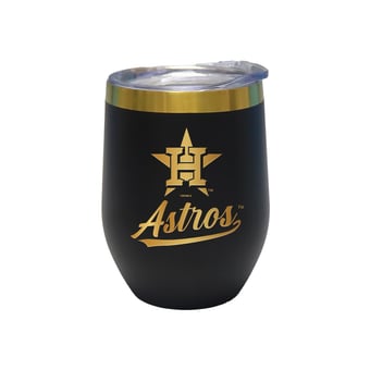 The Memory Company Houston Astros 12oz. Stainless Steel Gold Lettering Stemless Wine Tumbler