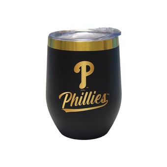 The Memory Company Philadelphia Phillies 12oz. Stainless Steel Gold Lettering Stemless Wine Tumbler