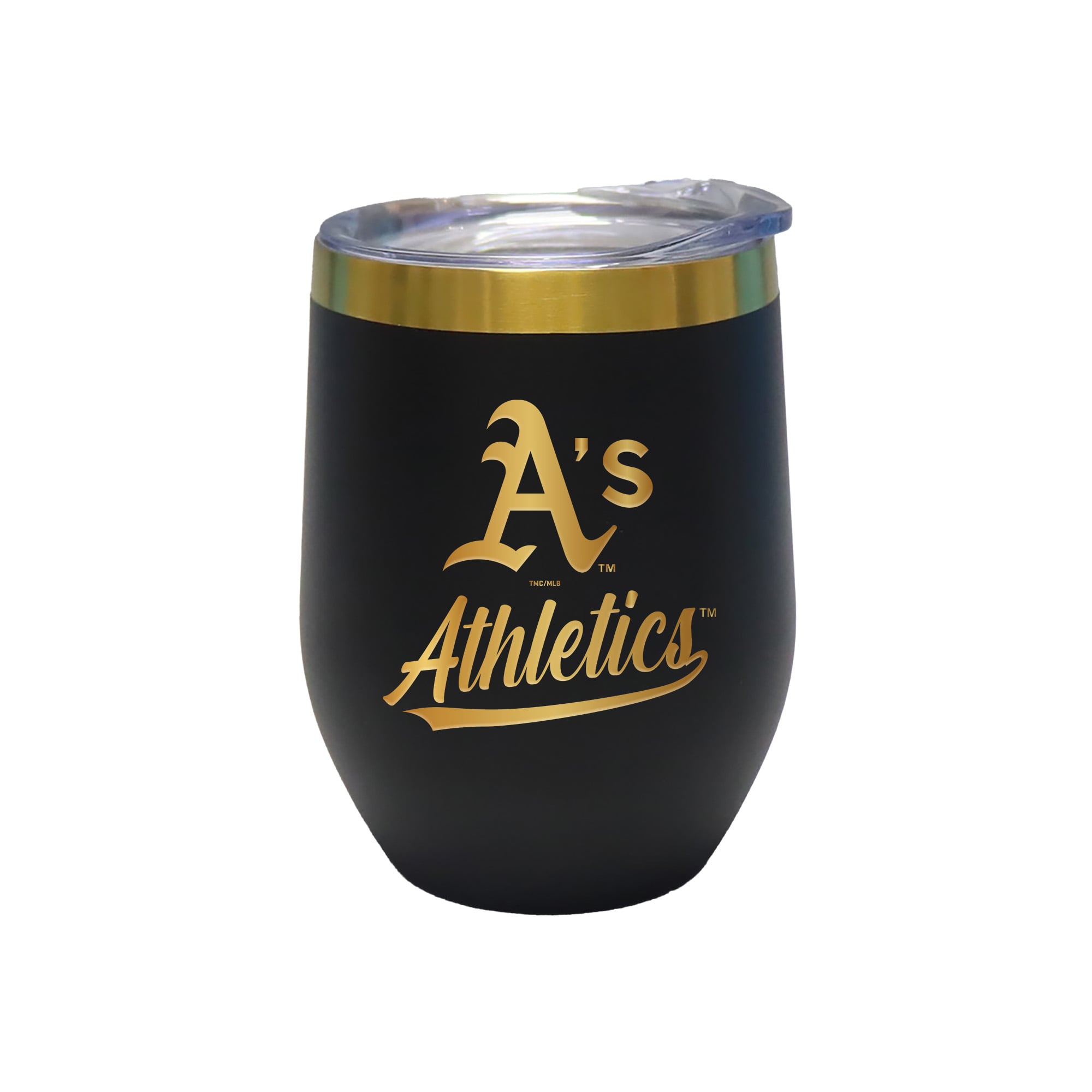 The Memory Company Athletics 12oz. Stainless Steel Gold Lettering Stemless Wine Tumbler