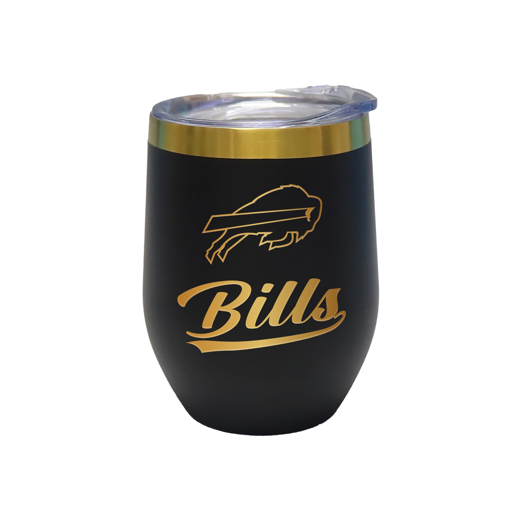 The Memory Company Buffalo Bills 12oz. Stainless Steel Gold Lettering Stemless Wine Tumbler
