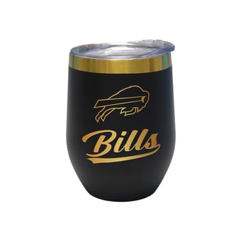 The Memory Company Buffalo Bills 12oz. Stainless Steel Gold Lettering Stemless Wine Tumbler