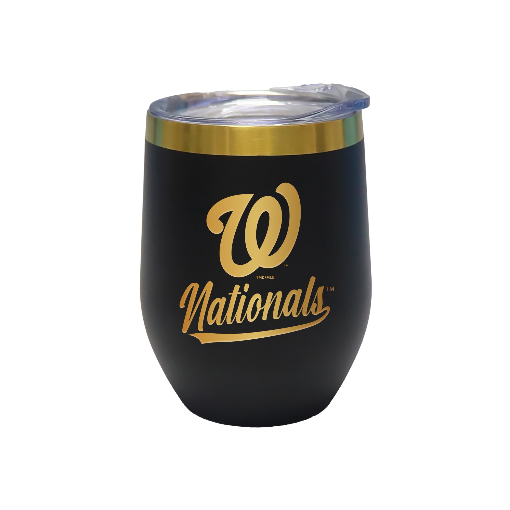 The Memory Company Washington Nationals 12oz. Stainless Steel Gold Lettering Stemless Wine Tumbler