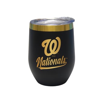 The Memory Company Washington Nationals 12oz. Stainless Steel Gold Lettering Stemless Wine Tumbler