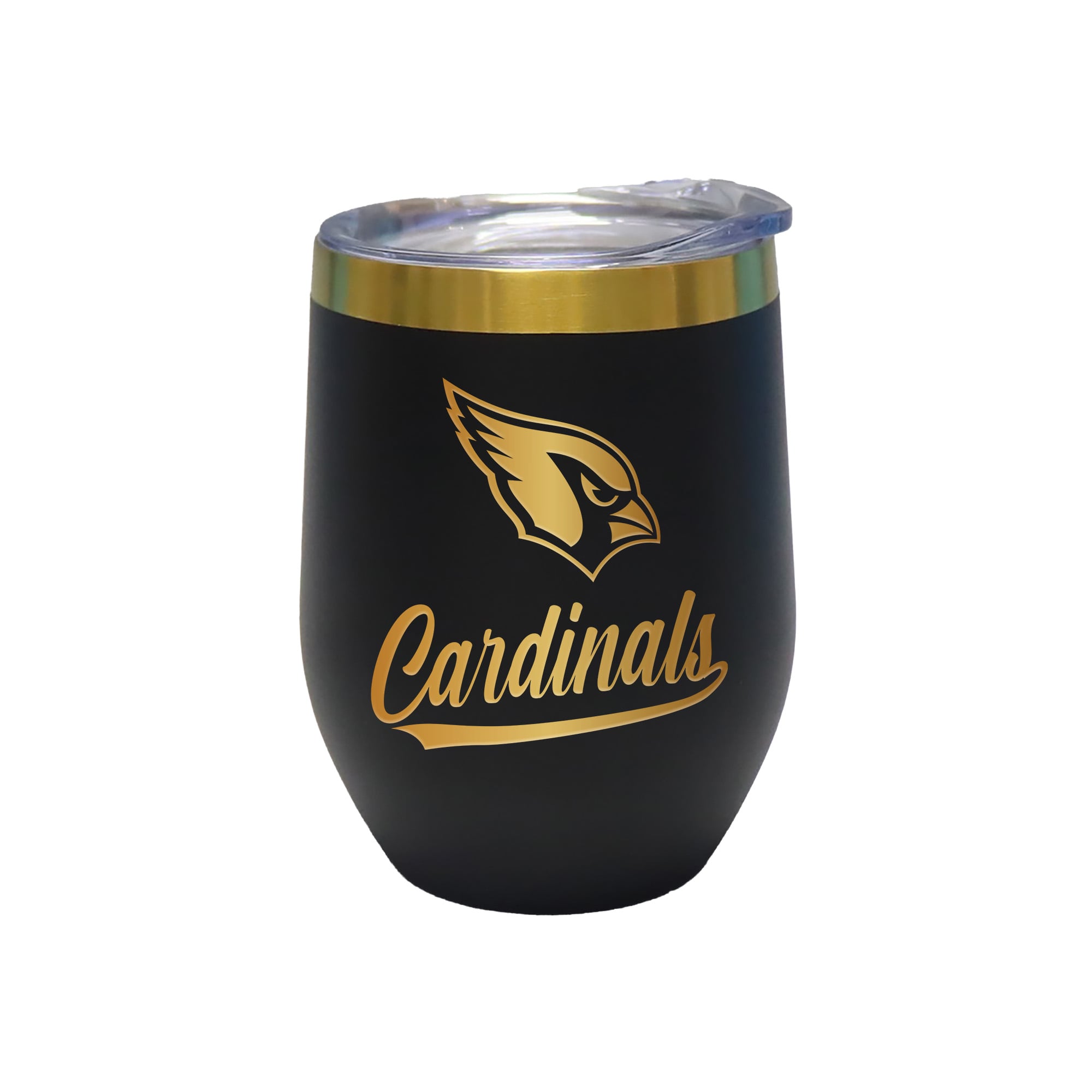 The Memory Company Arizona Cardinals 12oz. Stainless Steel Gold Lettering Stemless Wine Tumbler