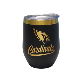 The Memory Company Arizona Cardinals 12oz. Stainless Steel Gold Lettering Stemless Wine Tumbler