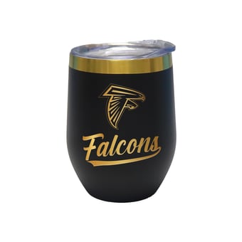The Memory Company Atlanta Falcons 12oz. Stainless Steel Gold Lettering Stemless Wine Tumbler