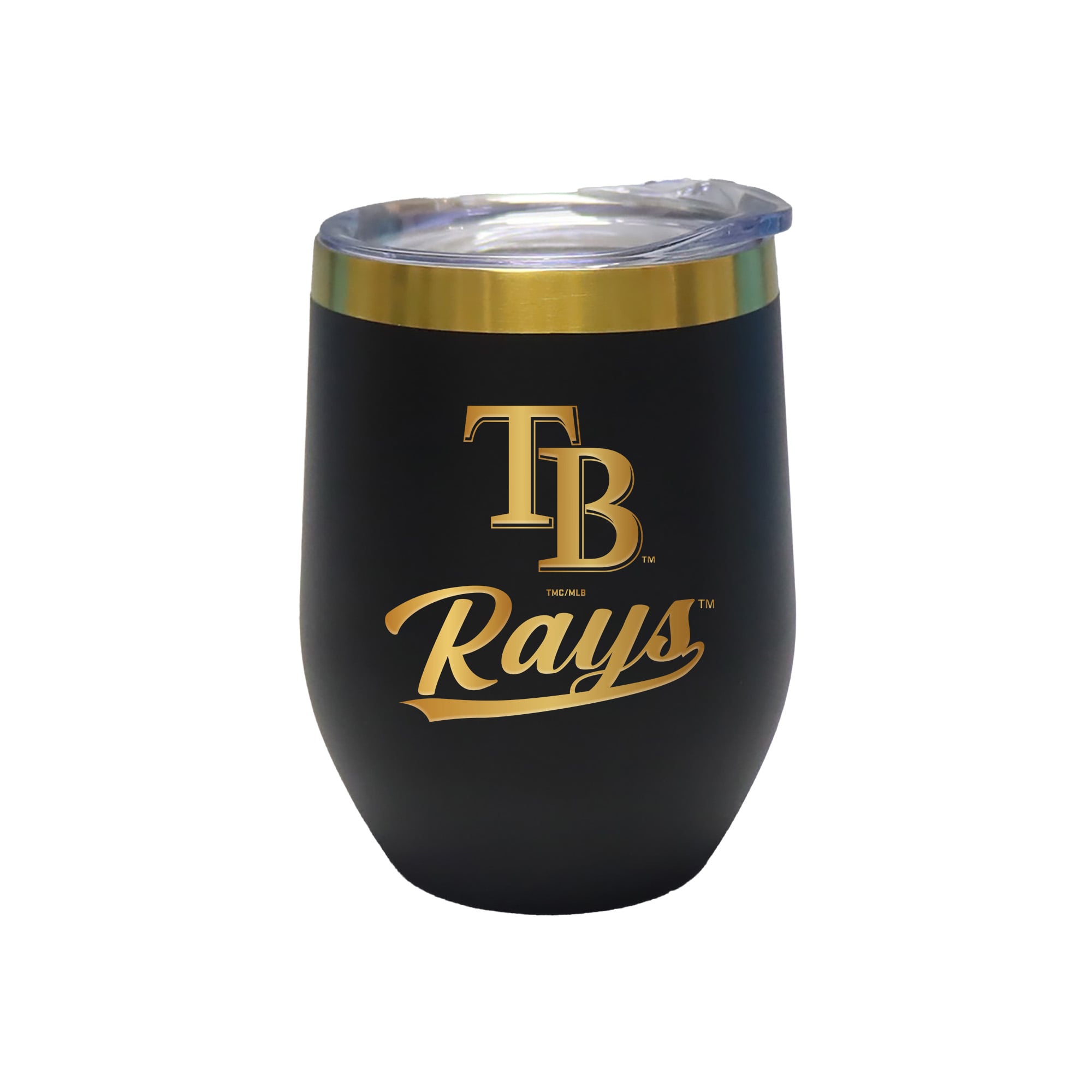 The Memory Company Tampa Bay Rays 12oz. Stainless Steel Gold Lettering Stemless Wine Tumbler